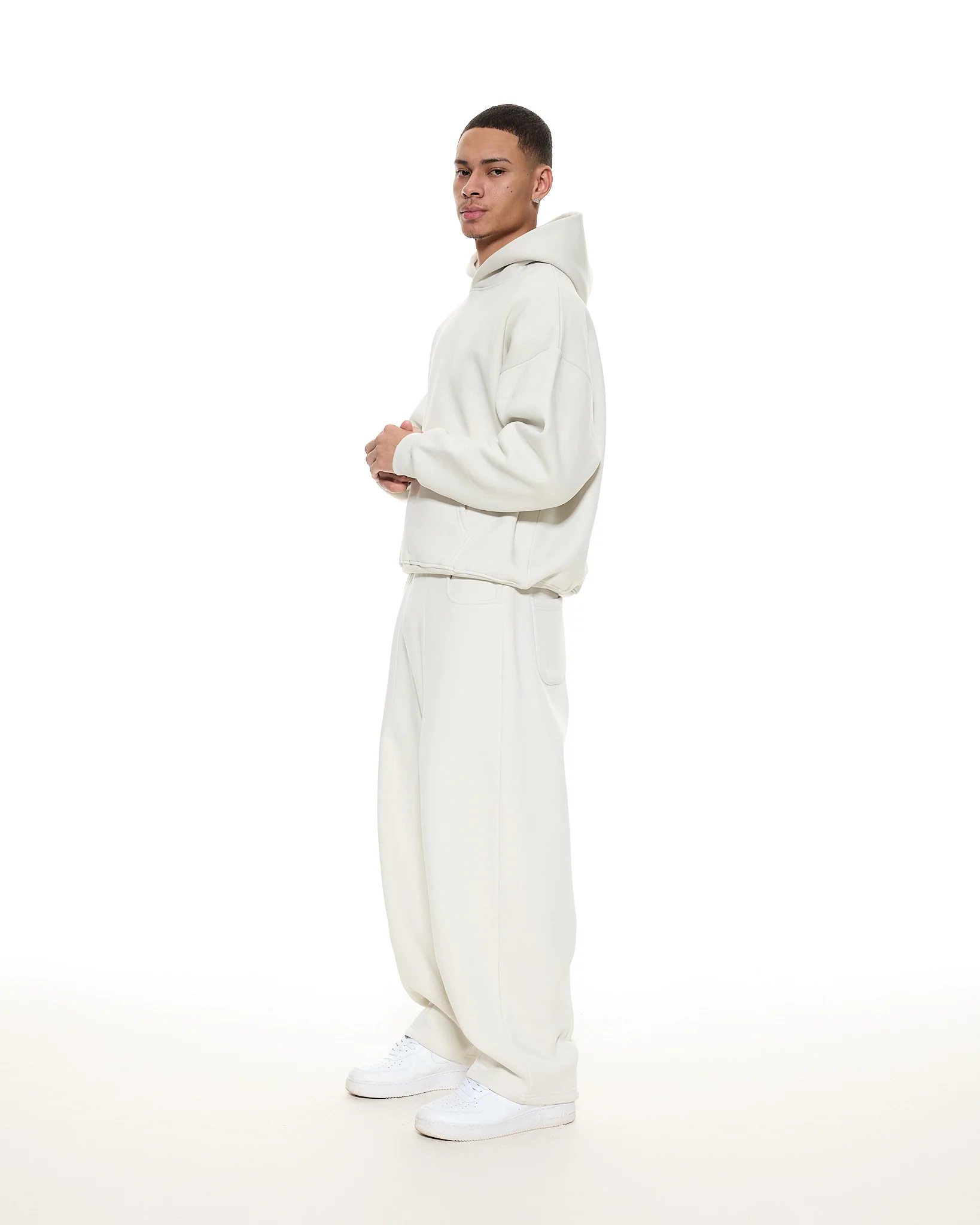 COZY STRAIGHT LEG SWEATS - CHALK - Image 4
