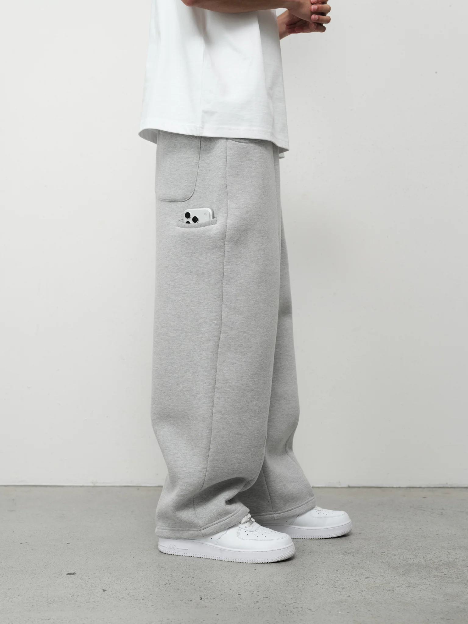 COZY STRAIGHT LEG SWEATS - GREY - Image 7