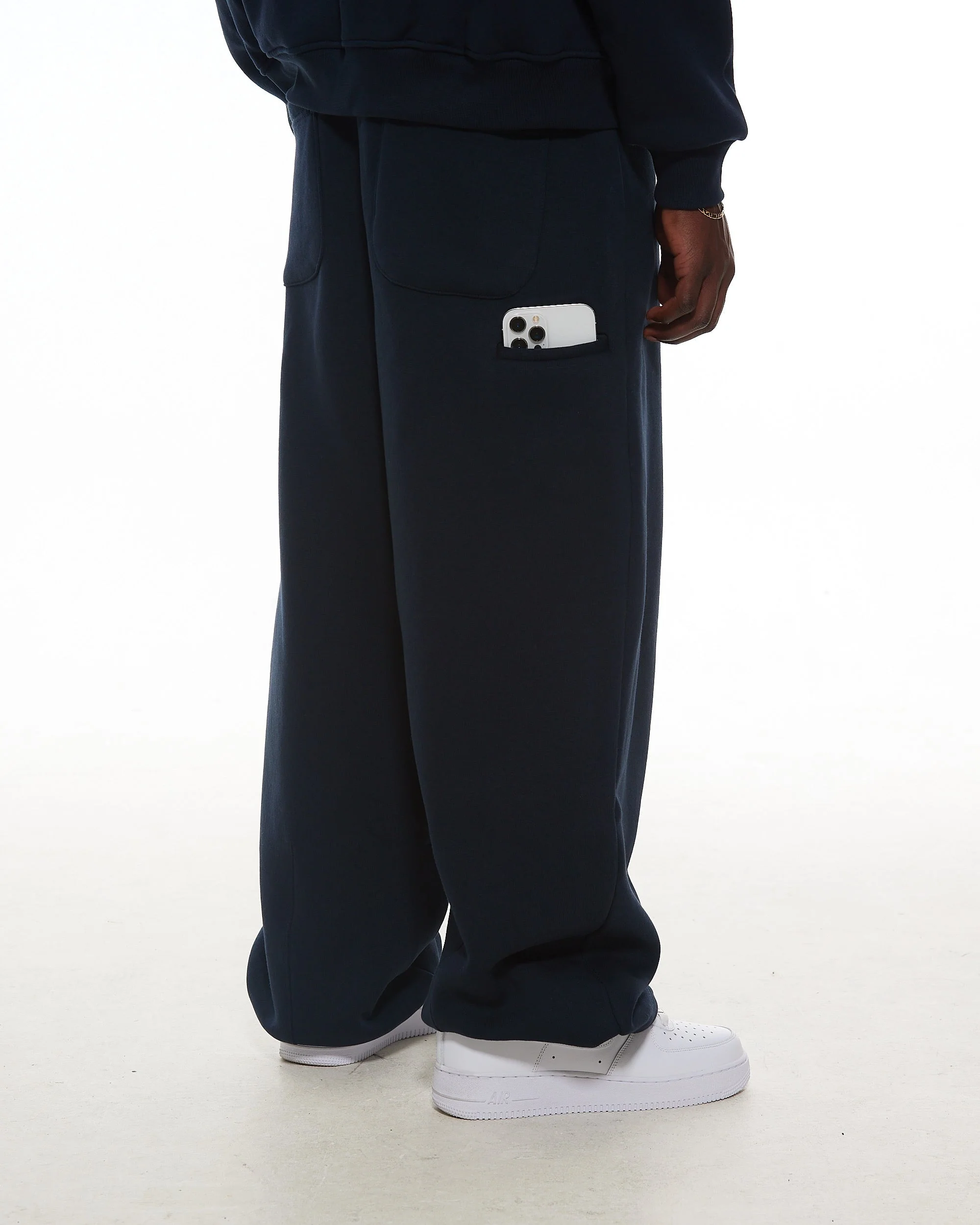 COZY STRAIGHT LEG SWEATS - NAVY - Image 7