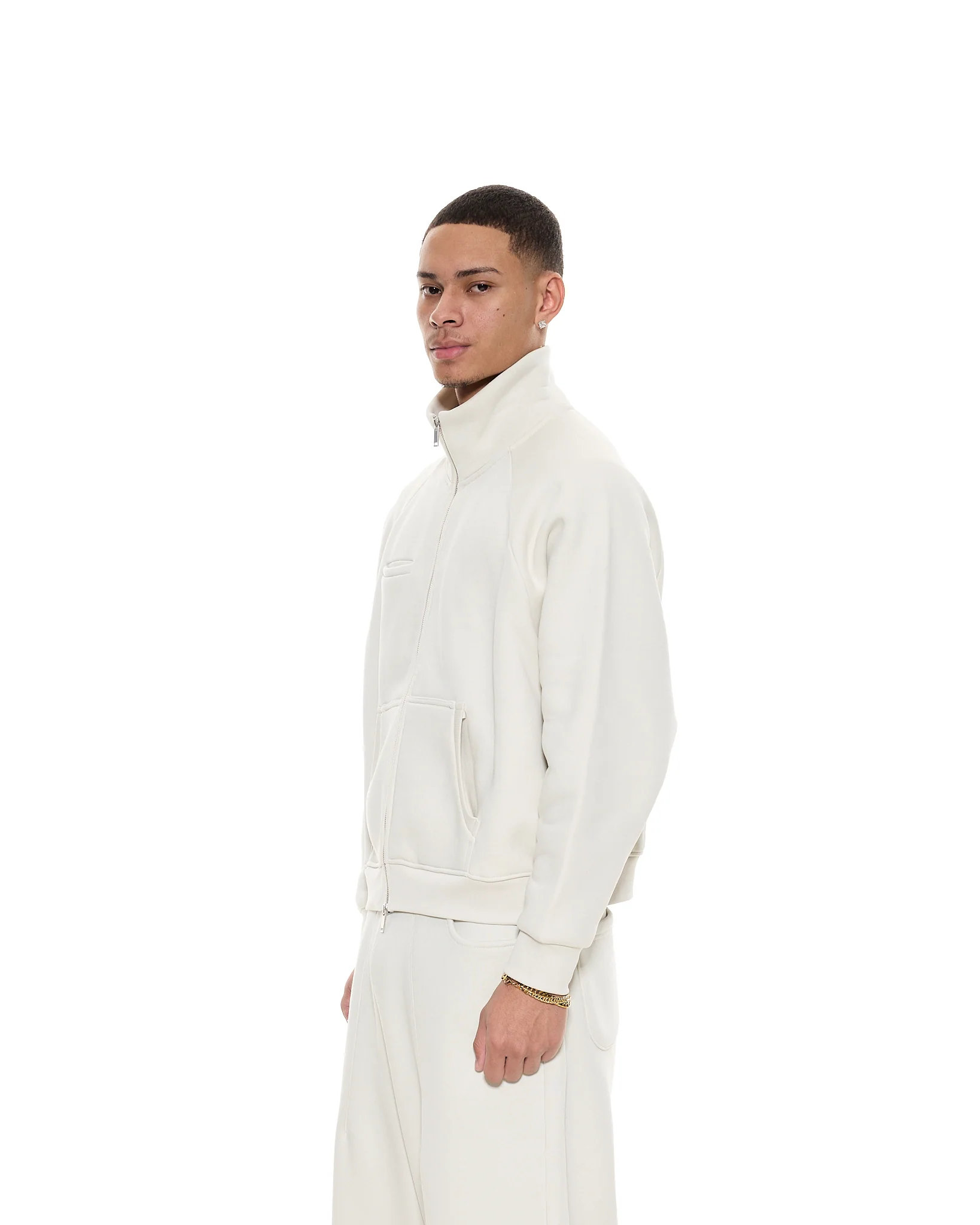 COZY TRACK JACKET - CHALK - Image 3