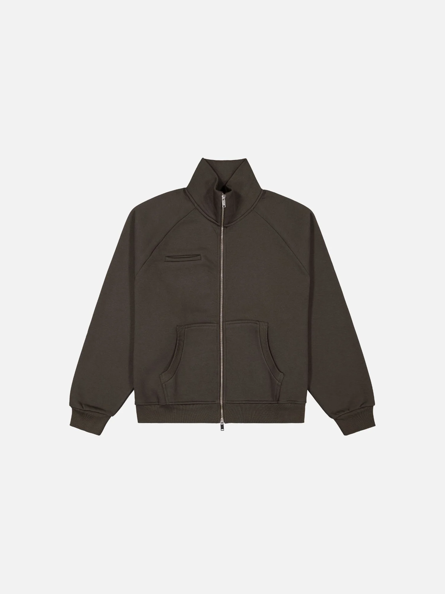 COZY TRACK JACKET - COFFEE