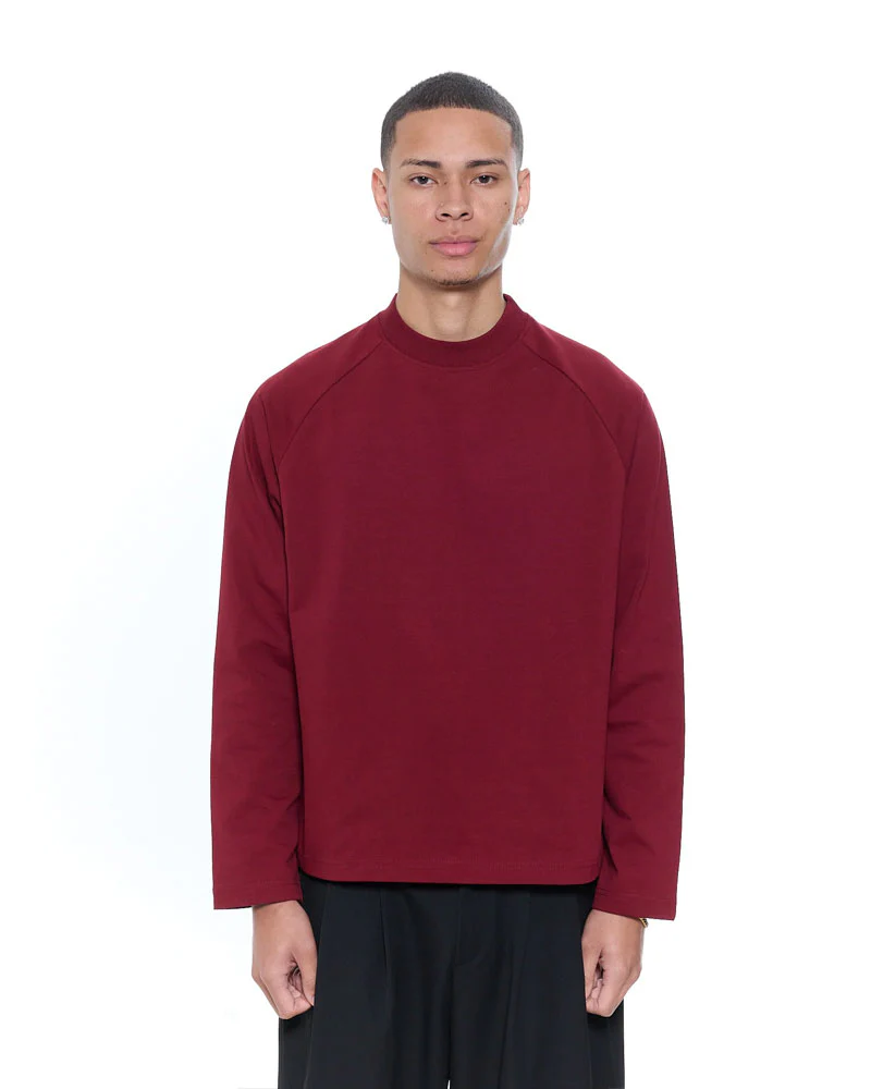Long Sleeve T-Shirt - Burgundy - Image 2