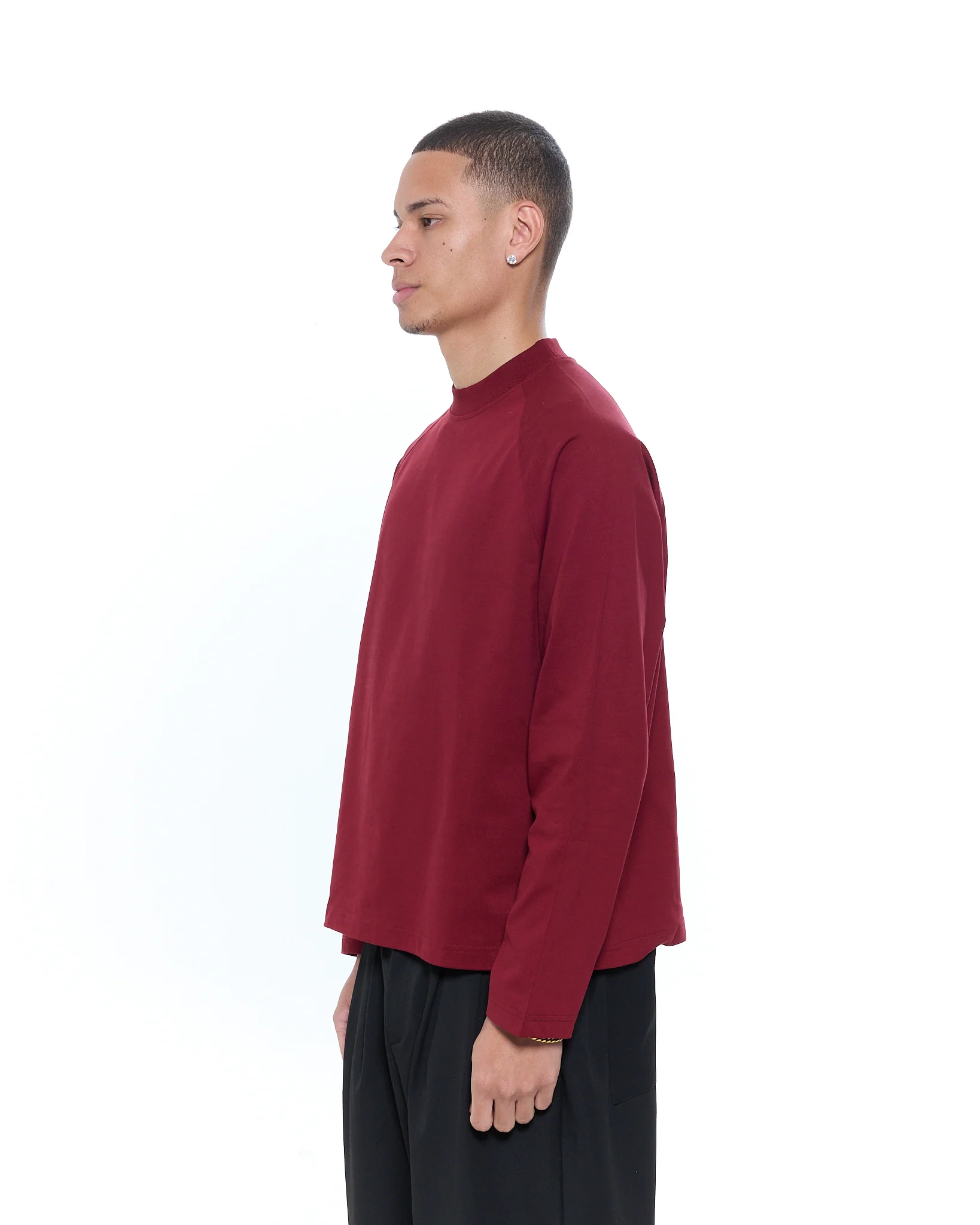 Long Sleeve T-Shirt - Burgundy - Image 3