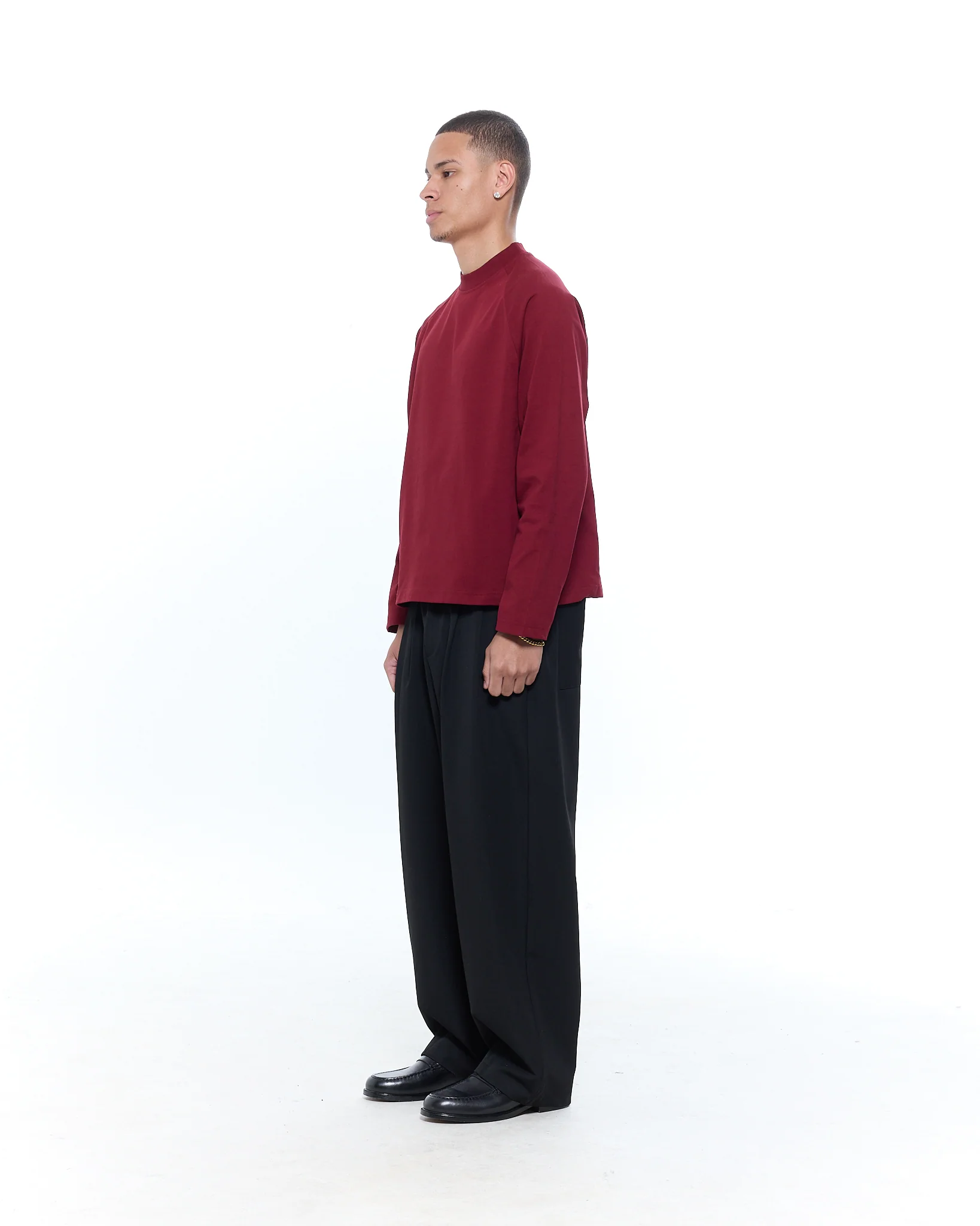 Long Sleeve T-Shirt - Burgundy - Image 5
