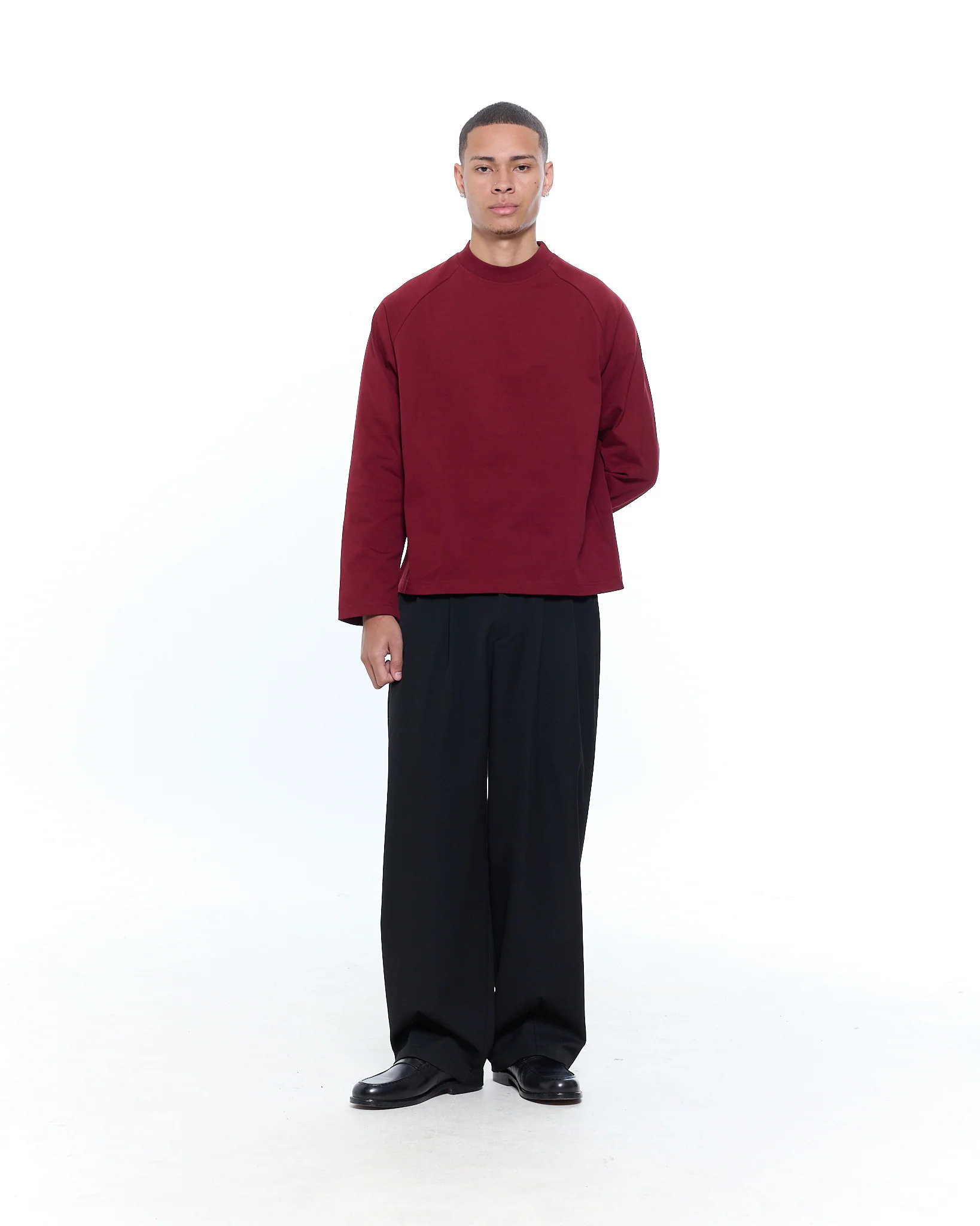 Long Sleeve T-Shirt - Burgundy - Image 7
