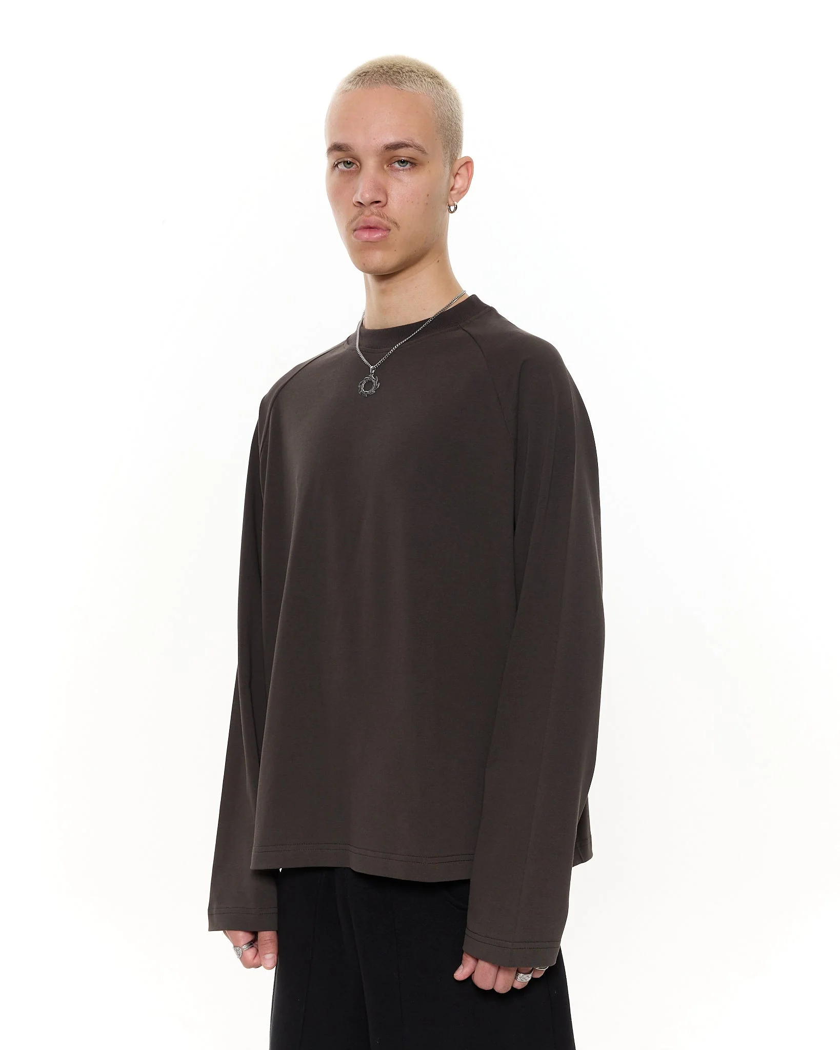 Long Sleeve T-Shirt - Coffee - Image 3