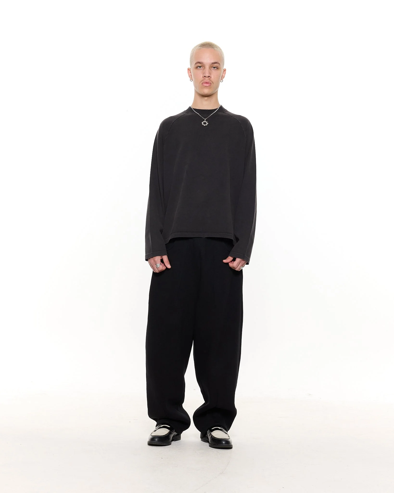 Long Sleeve T-Shirt - Washed Black - Image 2