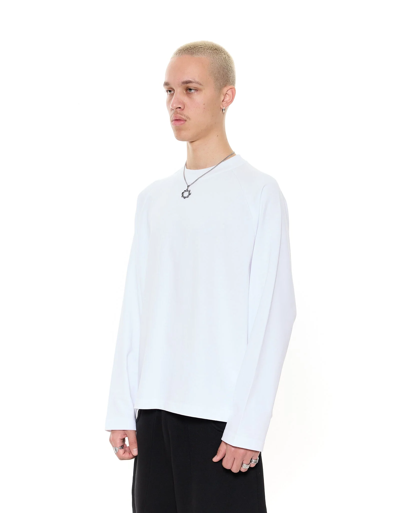 Long Sleeve T-Shirt - White - Image 3