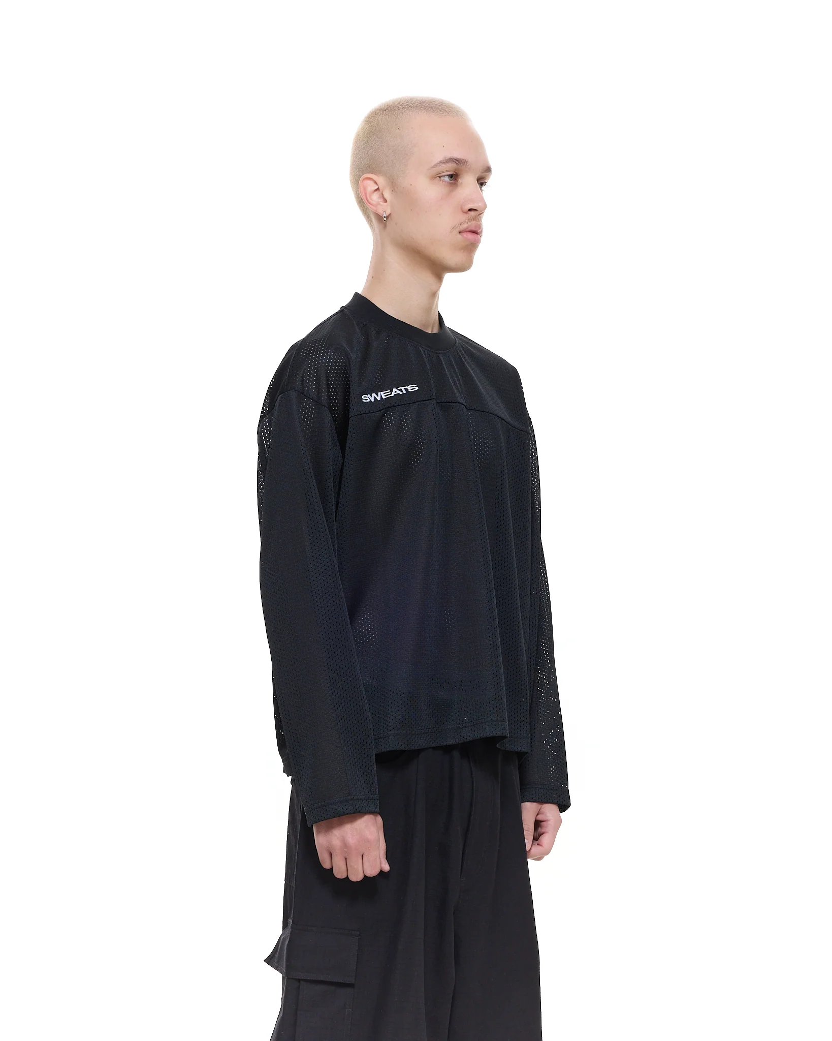 MESH LS T-SHIRT - BLACK - Image 4