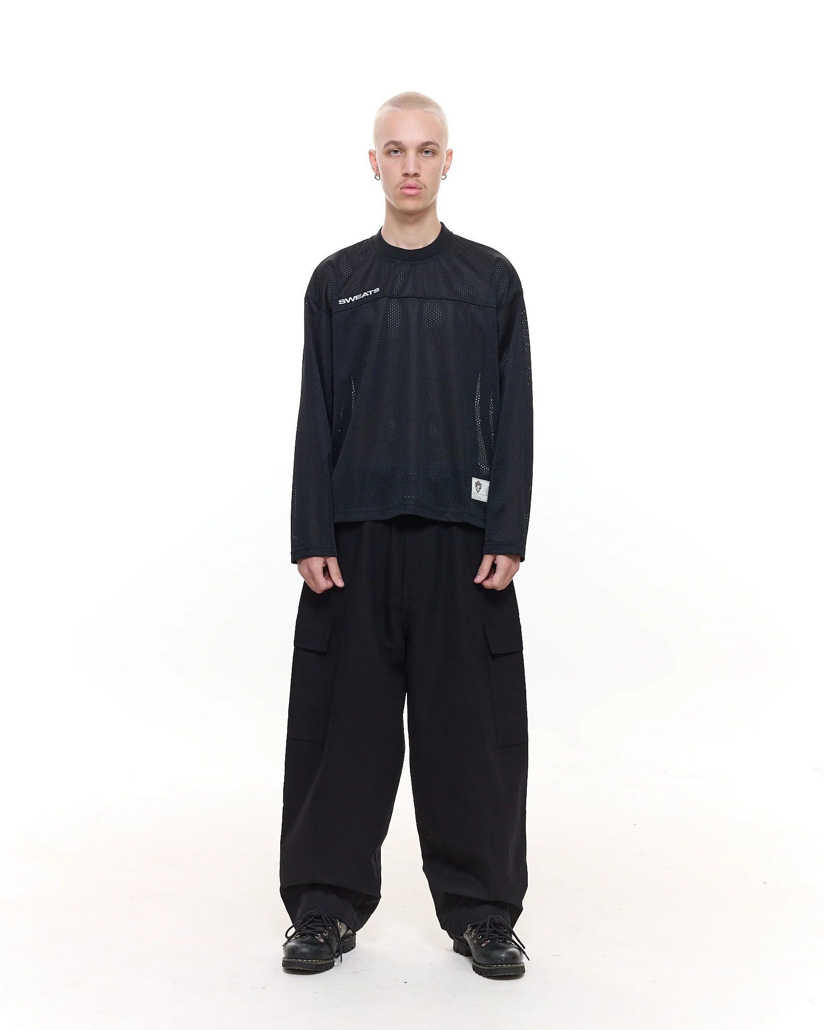 MESH LS T-SHIRT - BLACK - Image 5