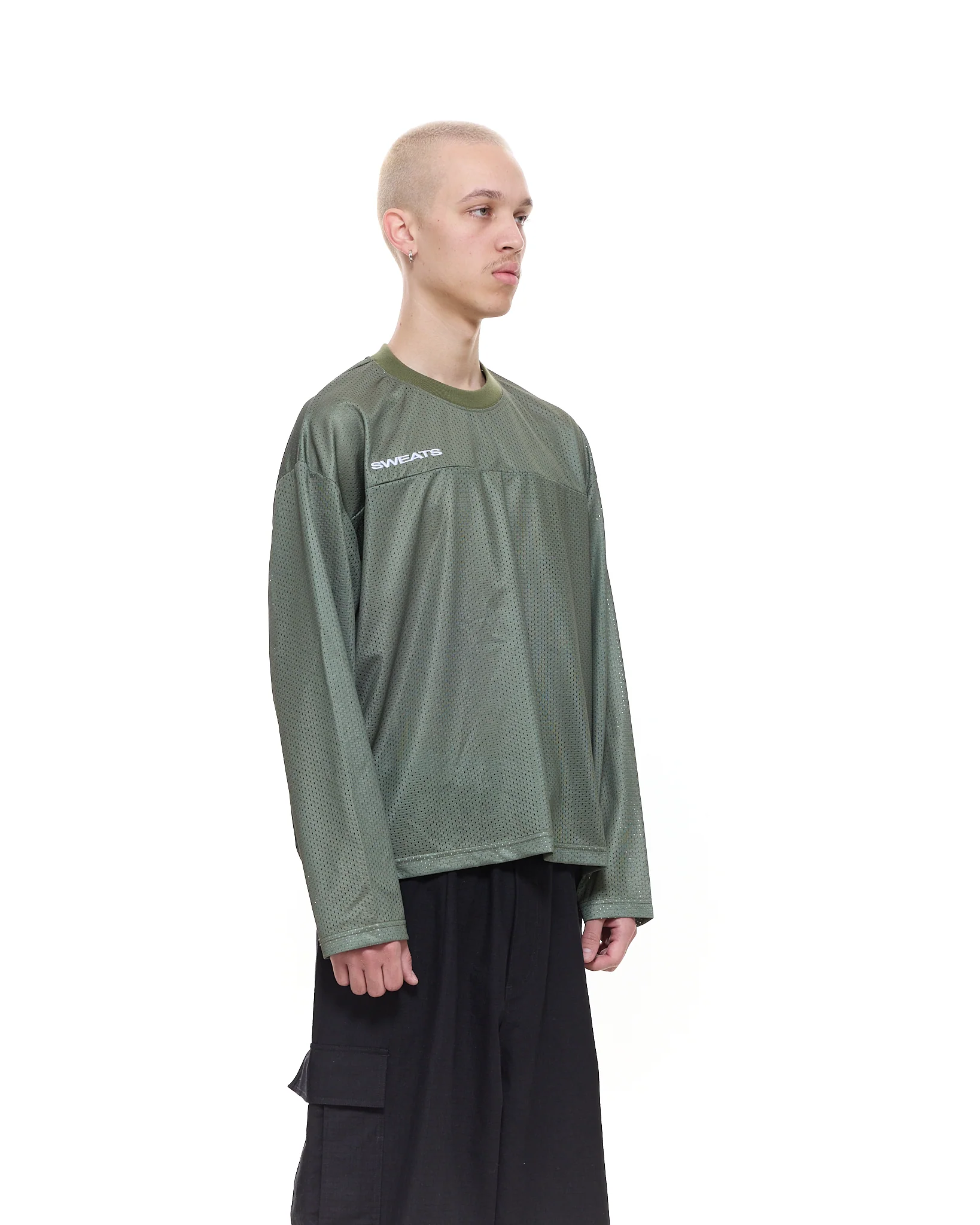 MESH LS T-SHIRT - SAGE - Image 5