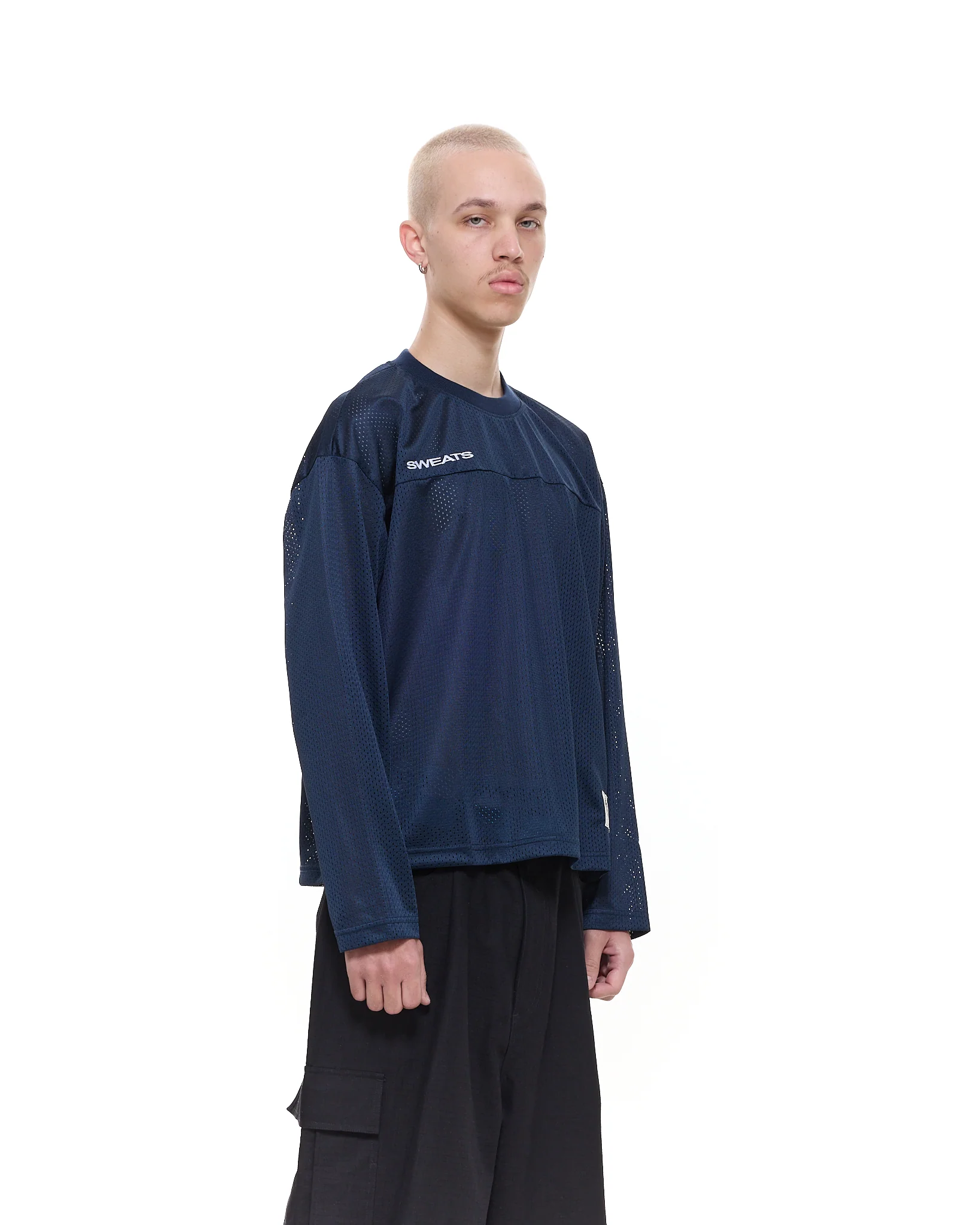 MESH LS T-SHIRT - NAVY - Image 3