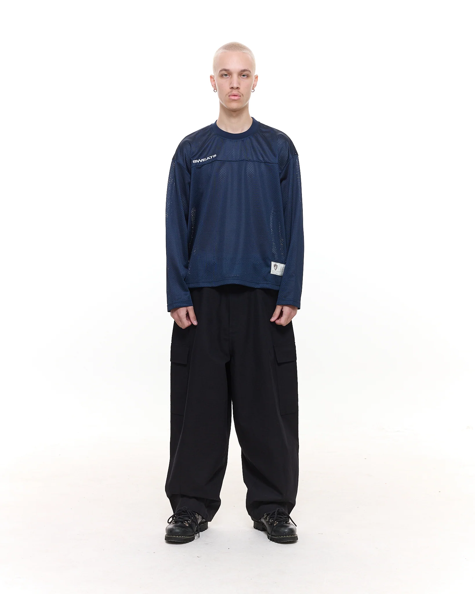 MESH LS T-SHIRT - NAVY - Image 5