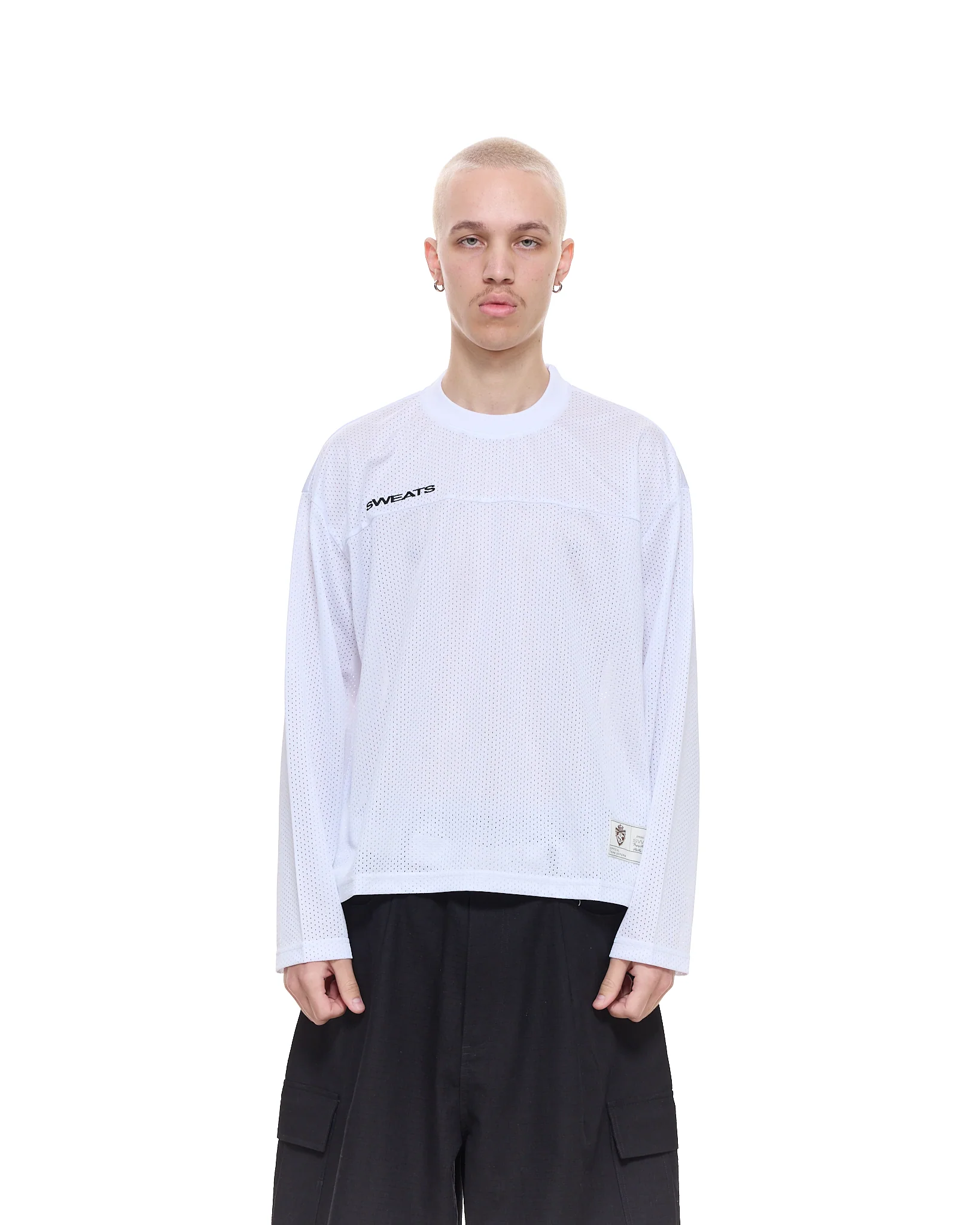 MESH LS T-SHIRT - WHITE - Image 3