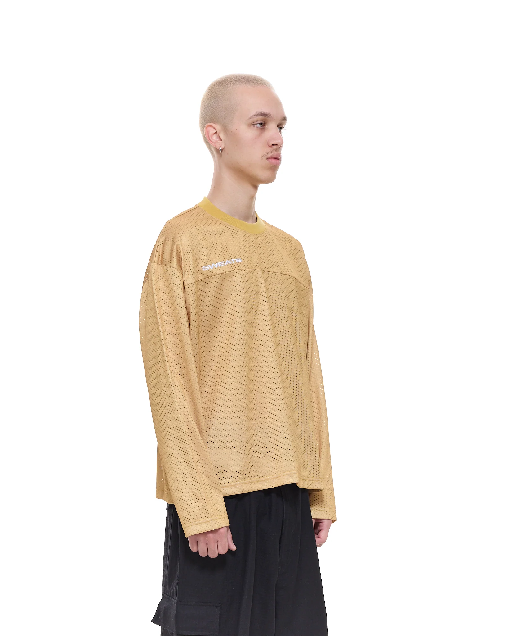 MESH LS T-SHIRT - MUSTARD - Image 4