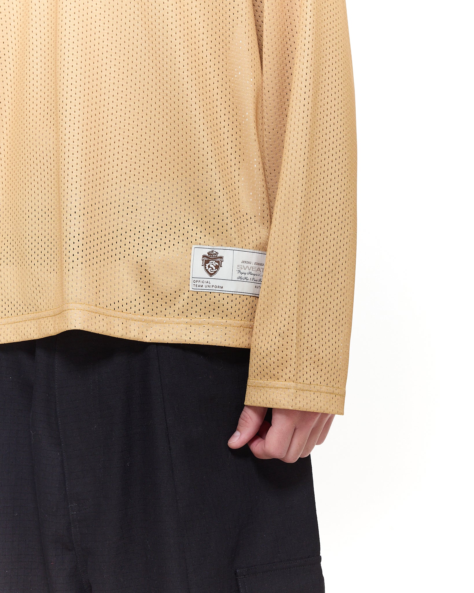 MESH LS T-SHIRT - MUSTARD - Image 6