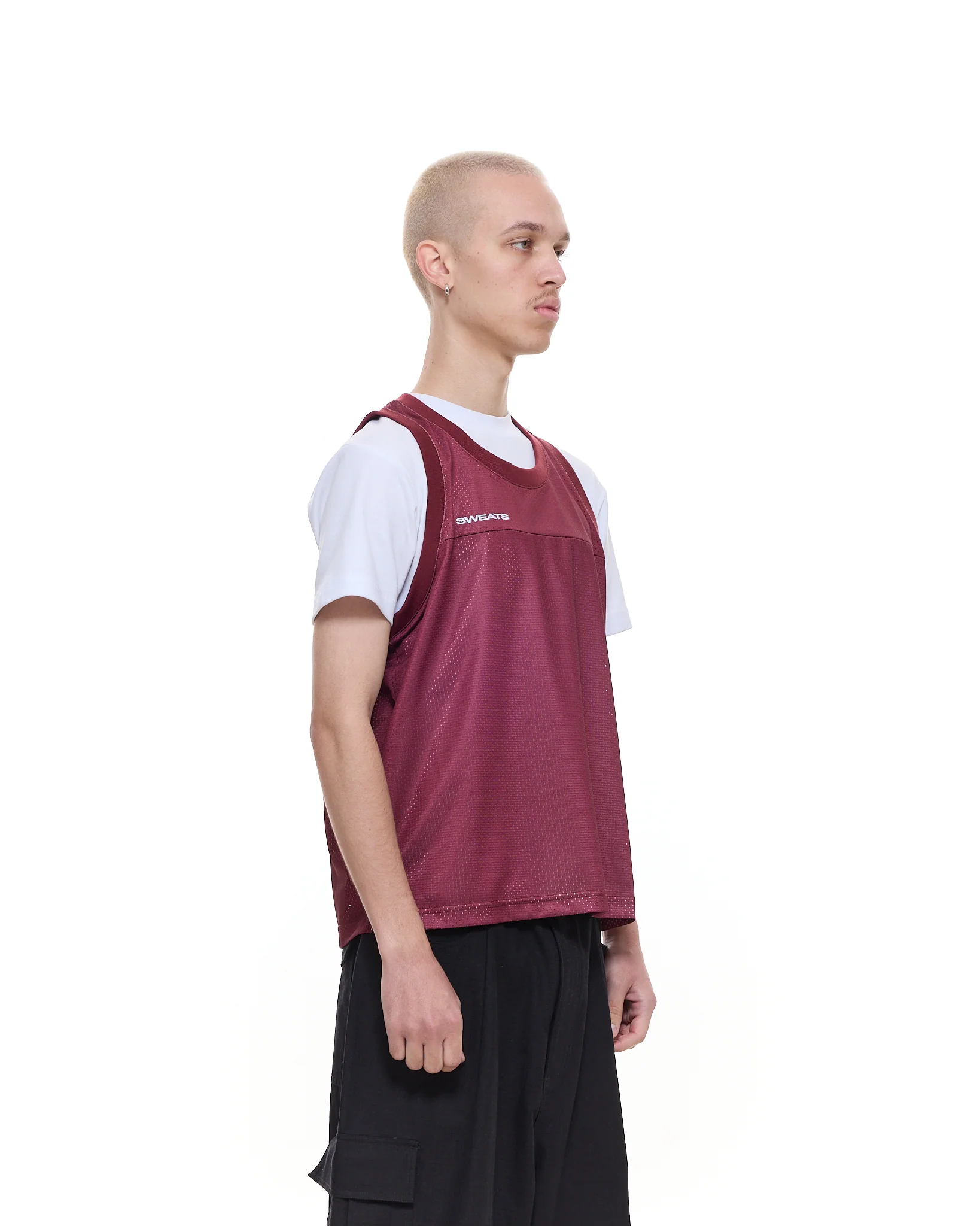 MESH SINGLET - BURGUNDY - Image 5