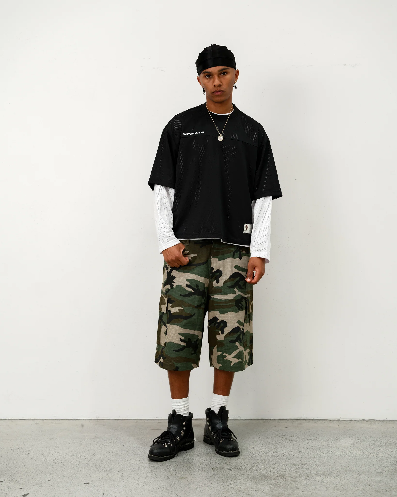 MESH SS T-SHIRT - BLACK - Image 9