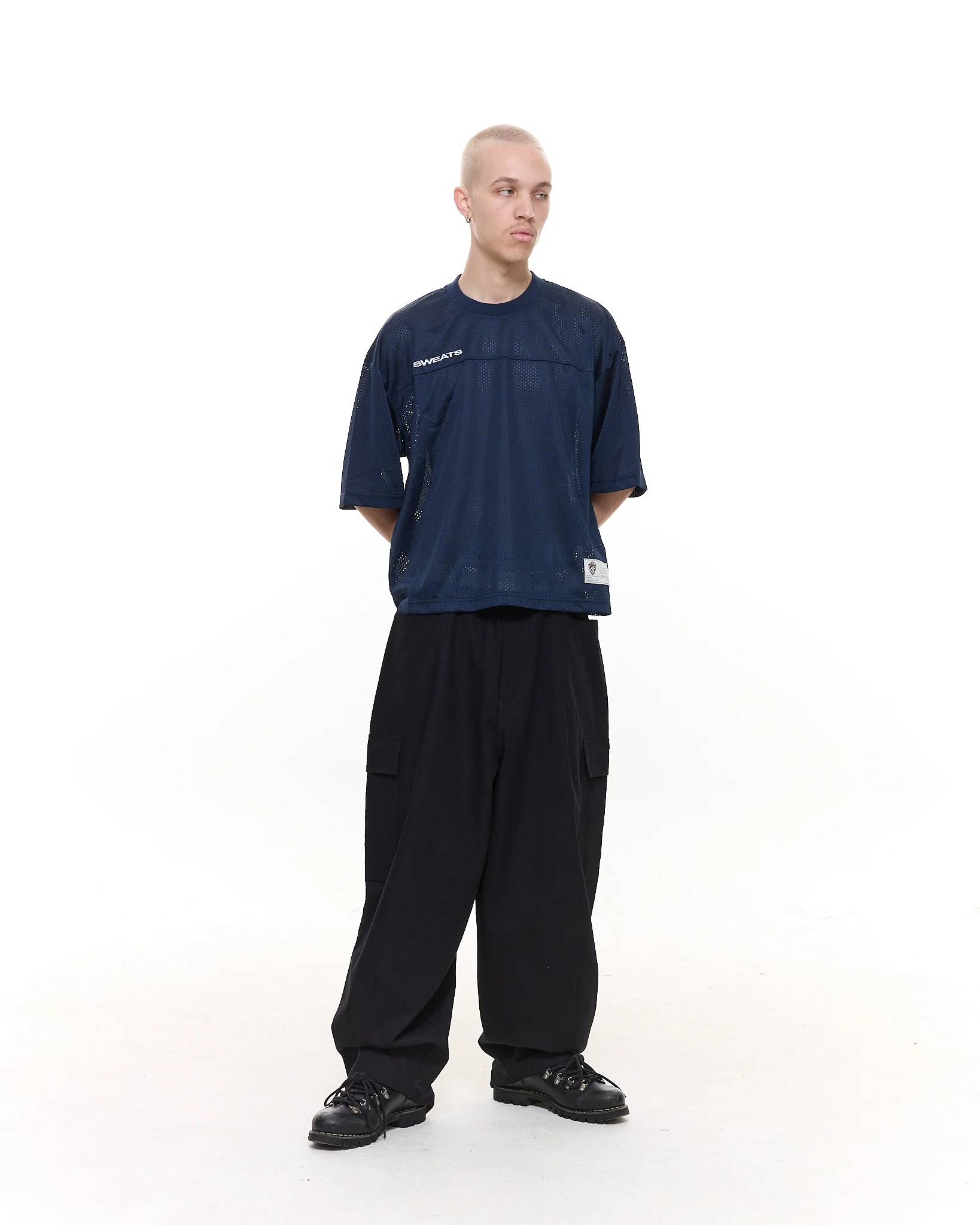 MESH SS T-SHIRT - NAVY - Image 6