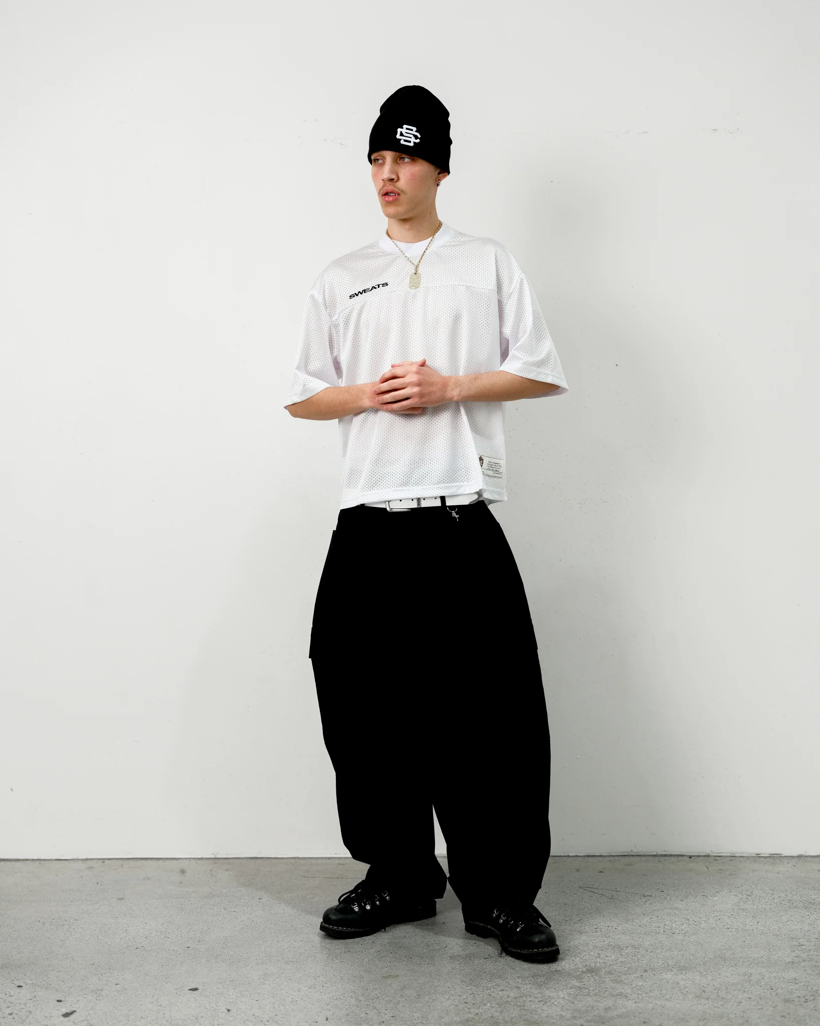 MESH SS T-SHIRT - WHITE - Image 7