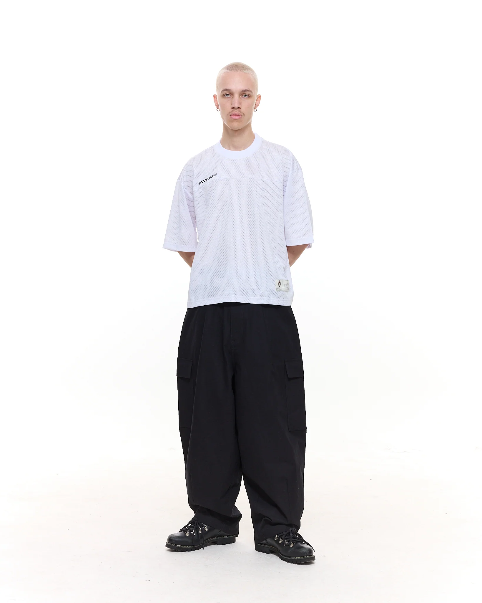 MESH SS T-SHIRT - WHITE - Image 9