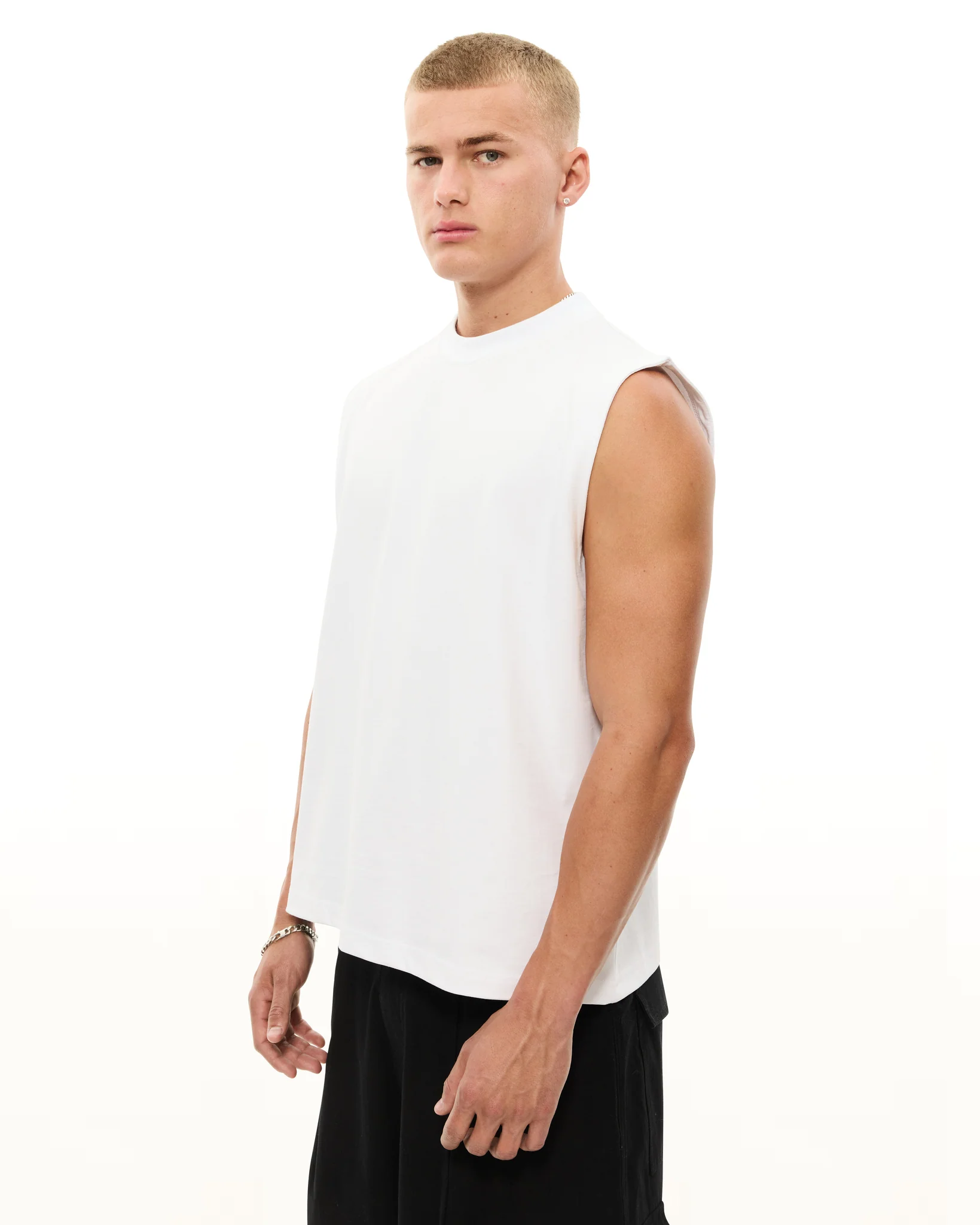 MUSCLE TEE - WHITE - Image 3