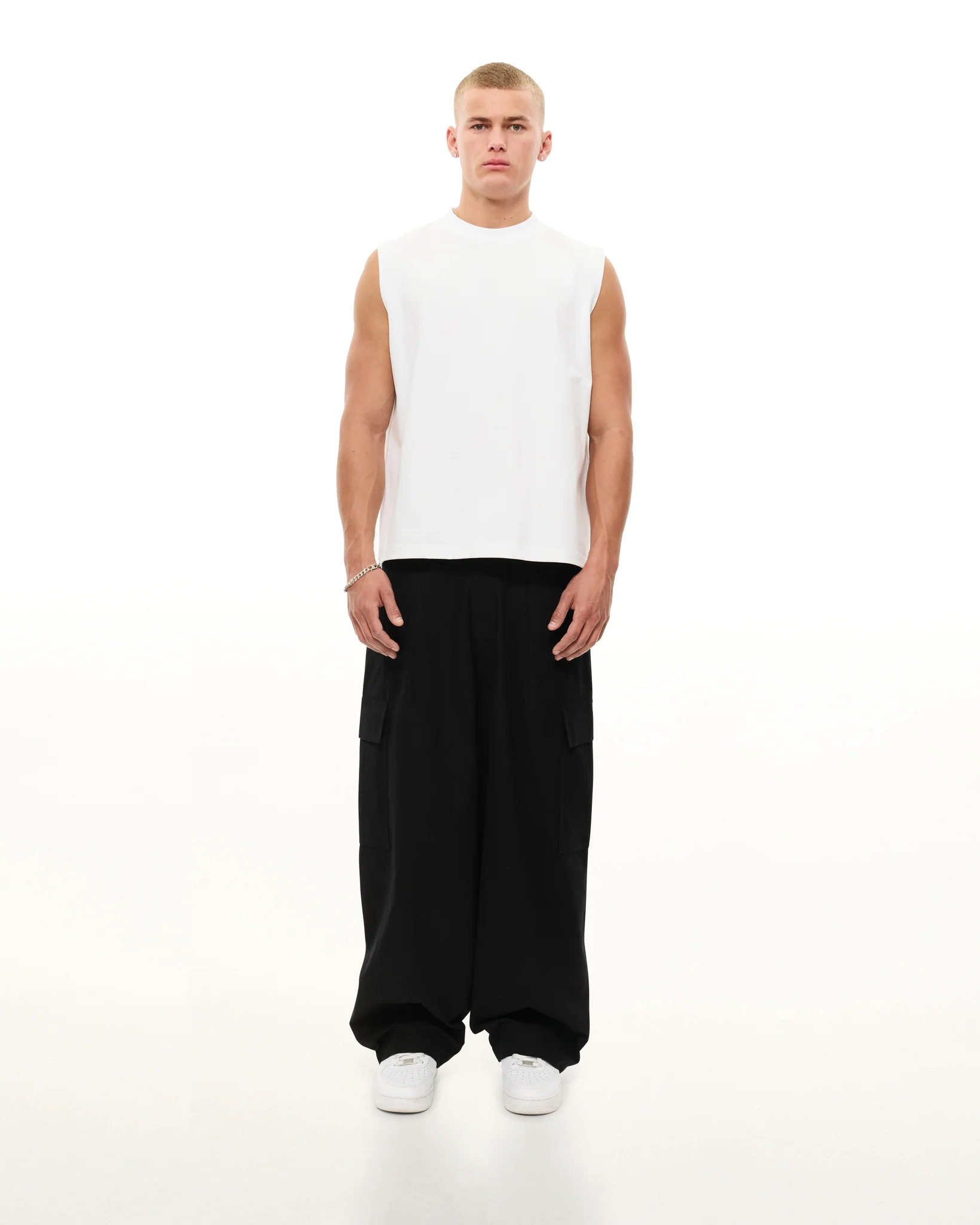 MUSCLE TEE - WHITE - Image 4
