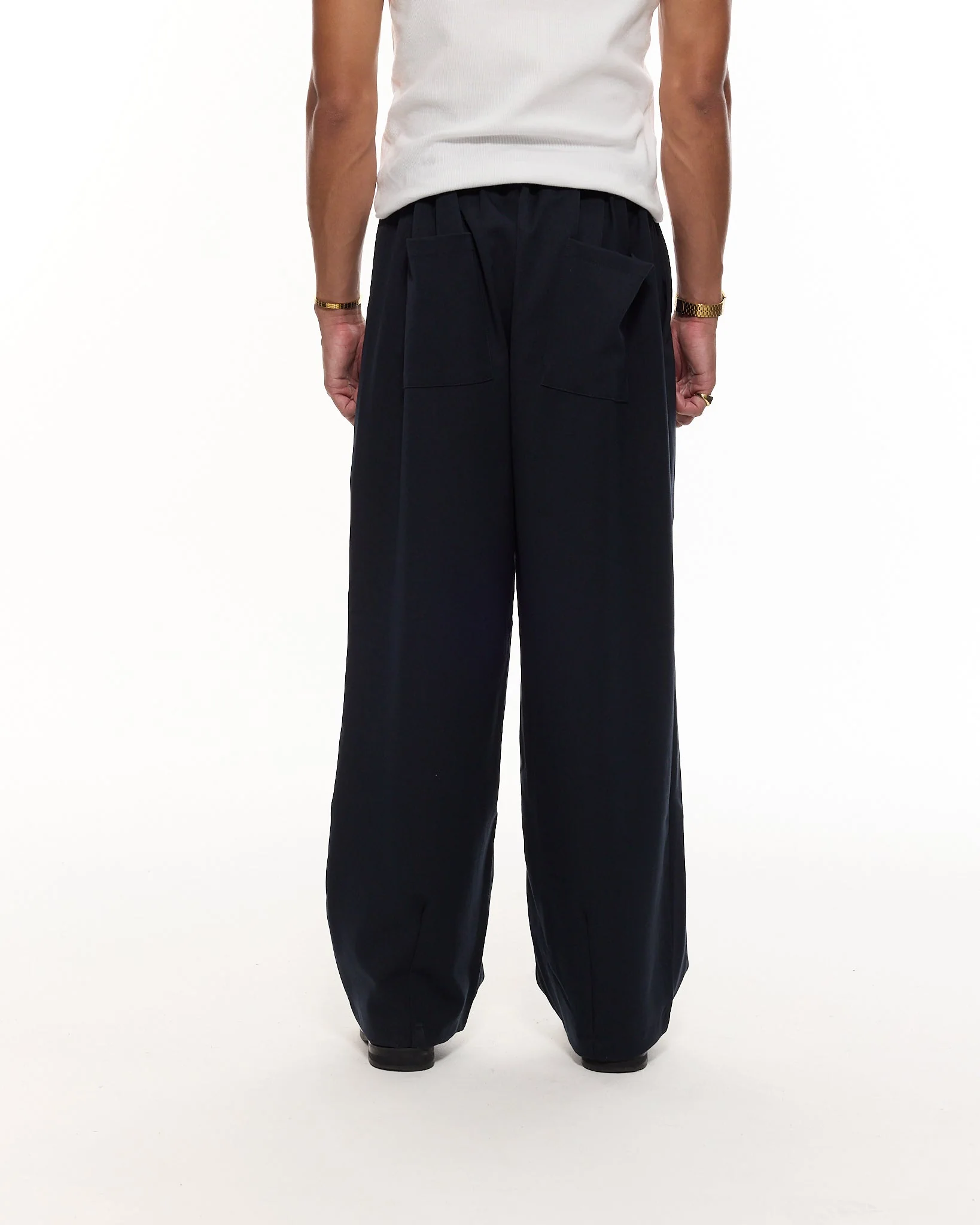 PLEATED PANT - NAVY - Image 7