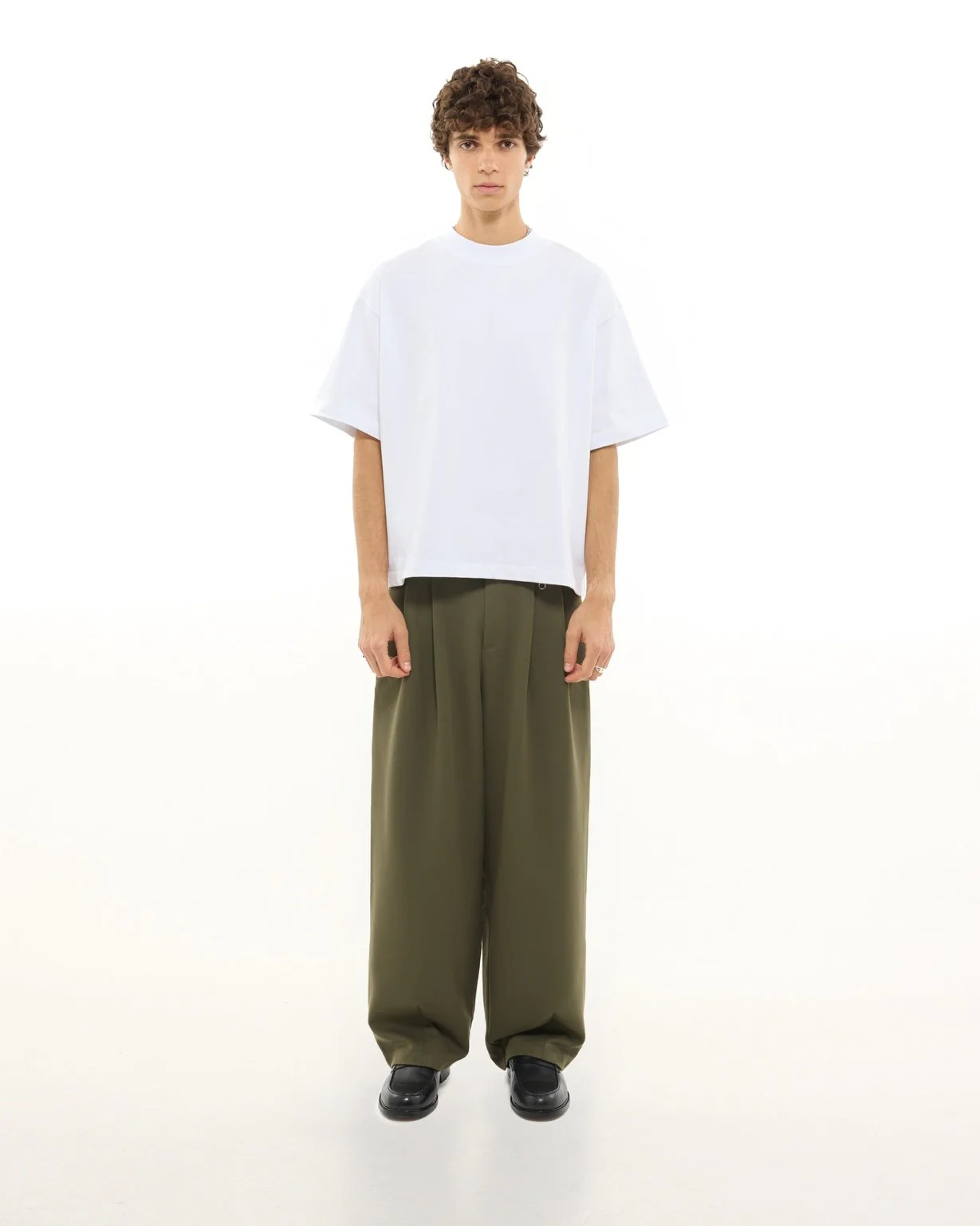 PLEATED PANT - OLIVE - Image 3