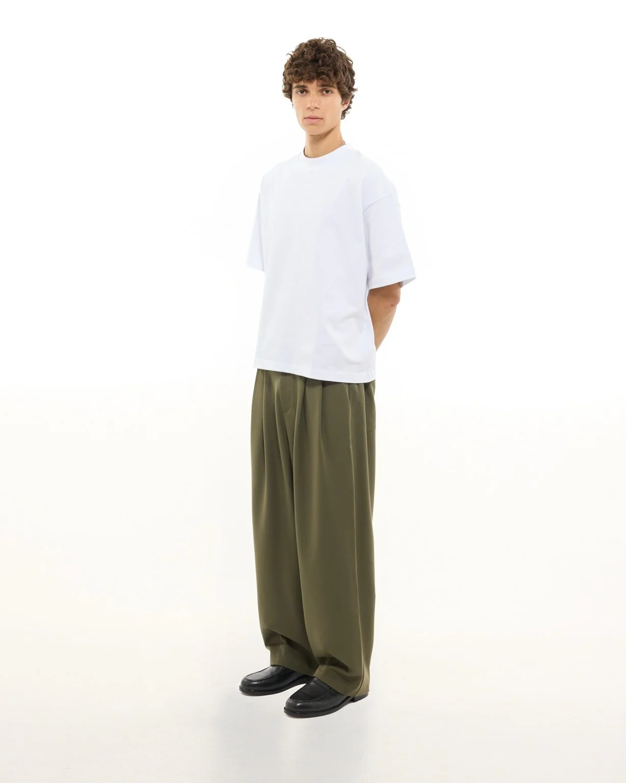 PLEATED PANT - OLIVE - Image 5