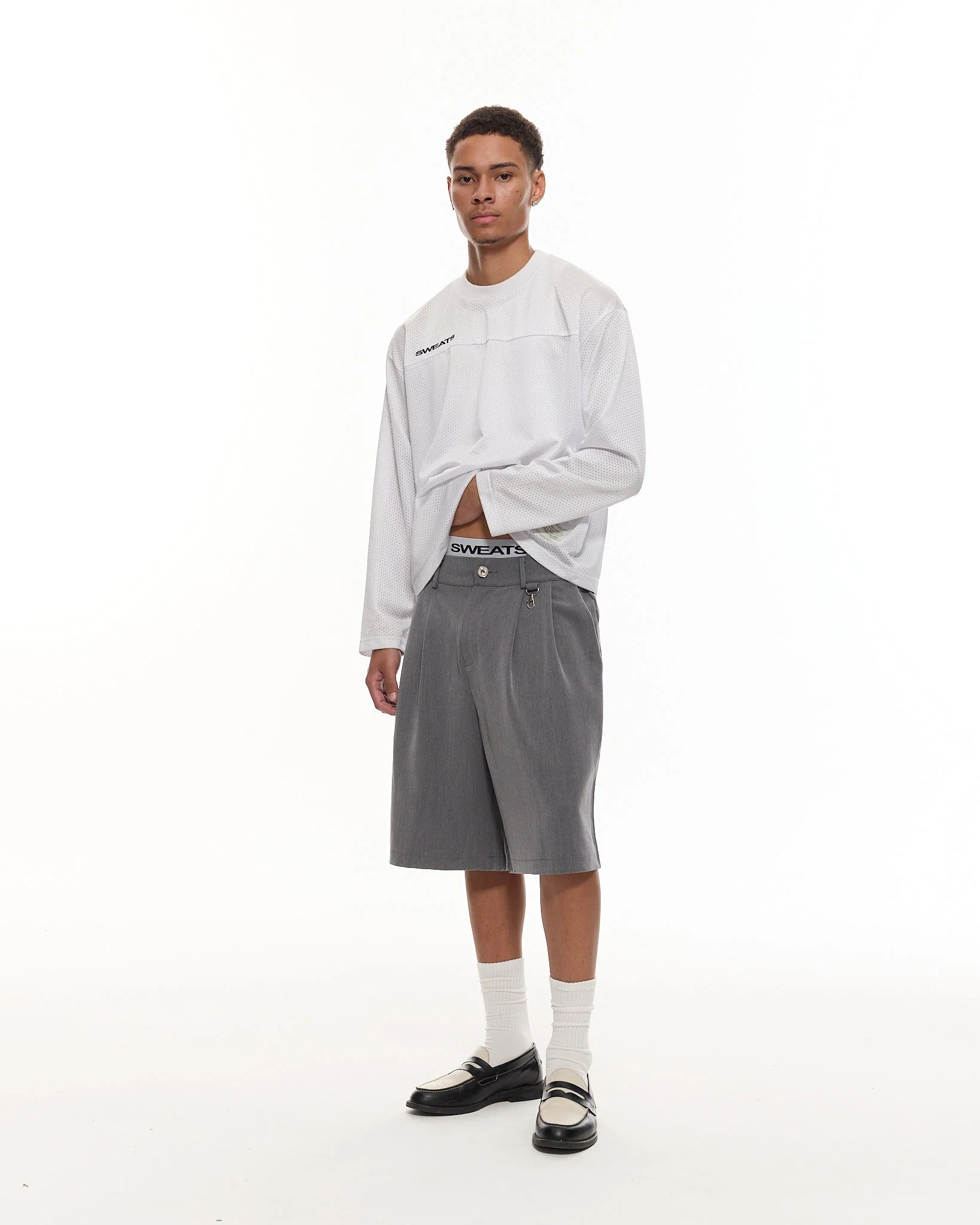 PLEATED SHORT - GREY - Image 7