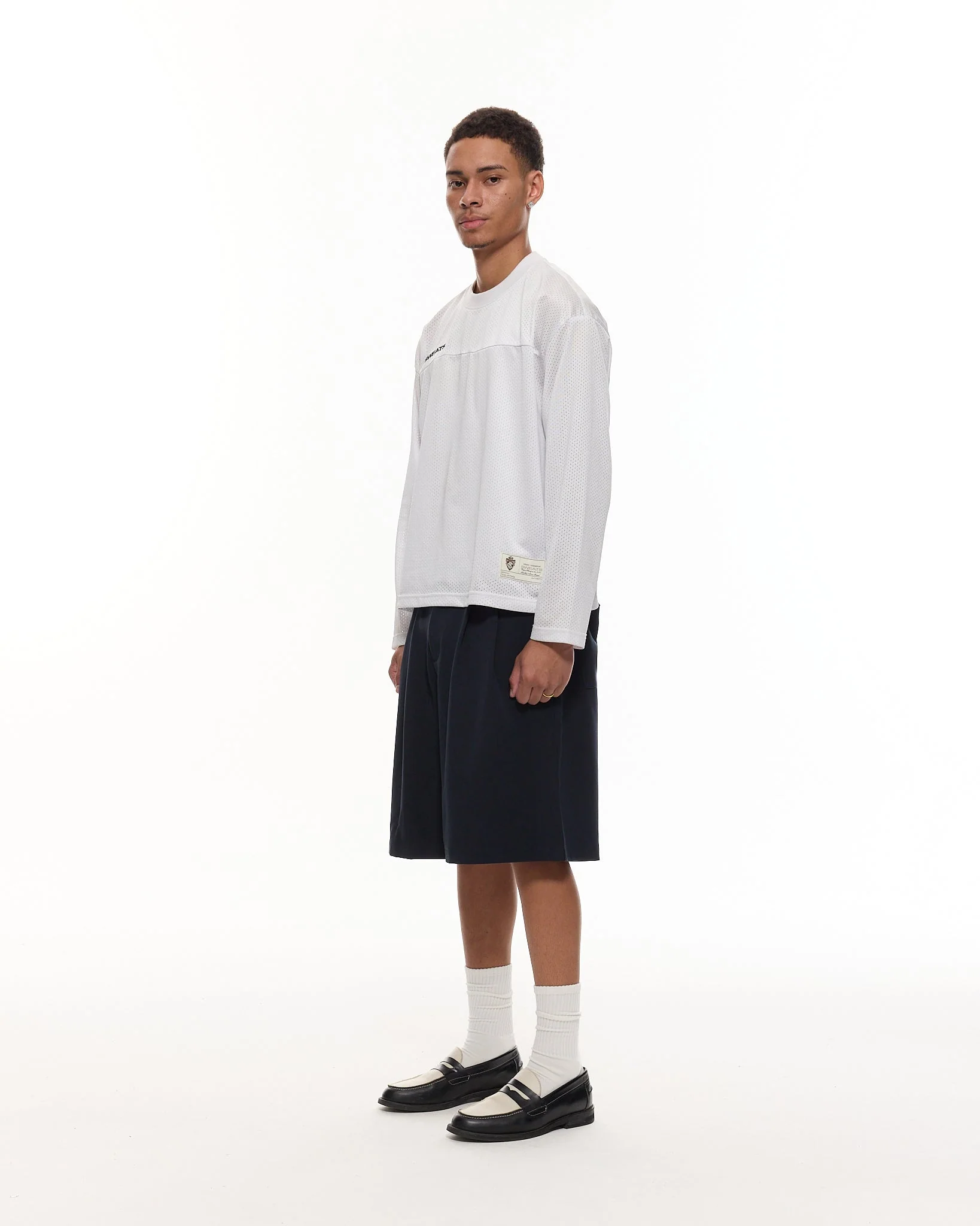 PLEATED SHORT - NAVY - Image 3