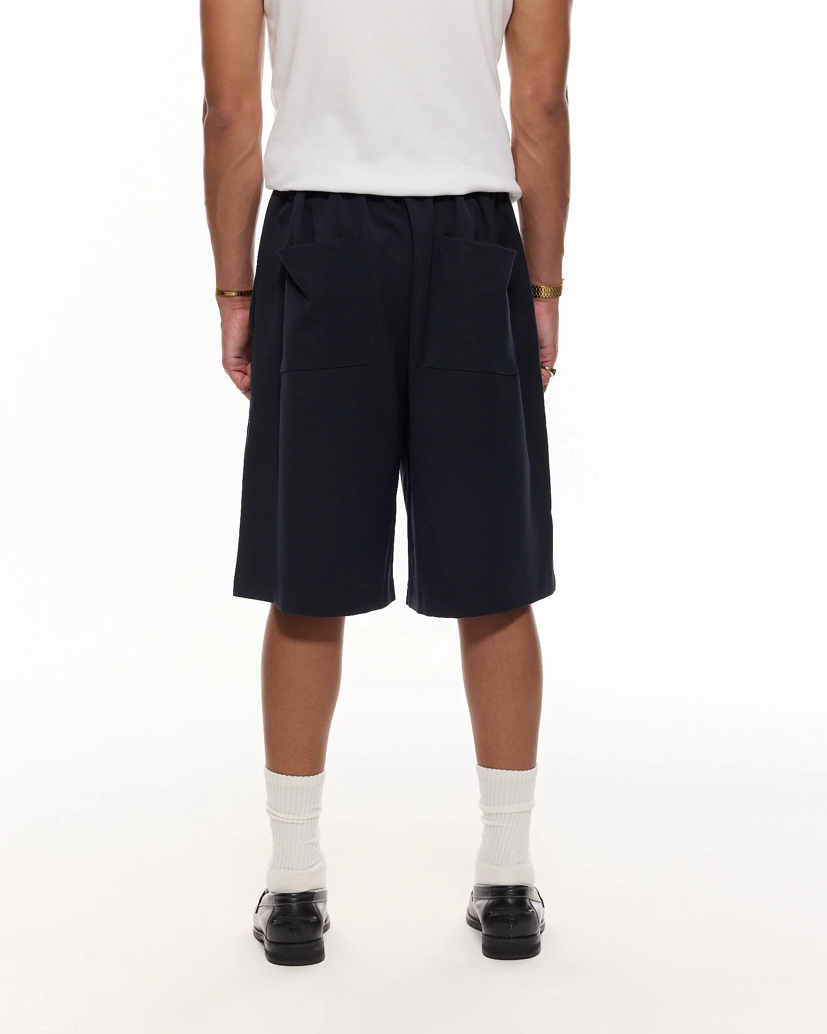 PLEATED SHORT - NAVY - Image 9
