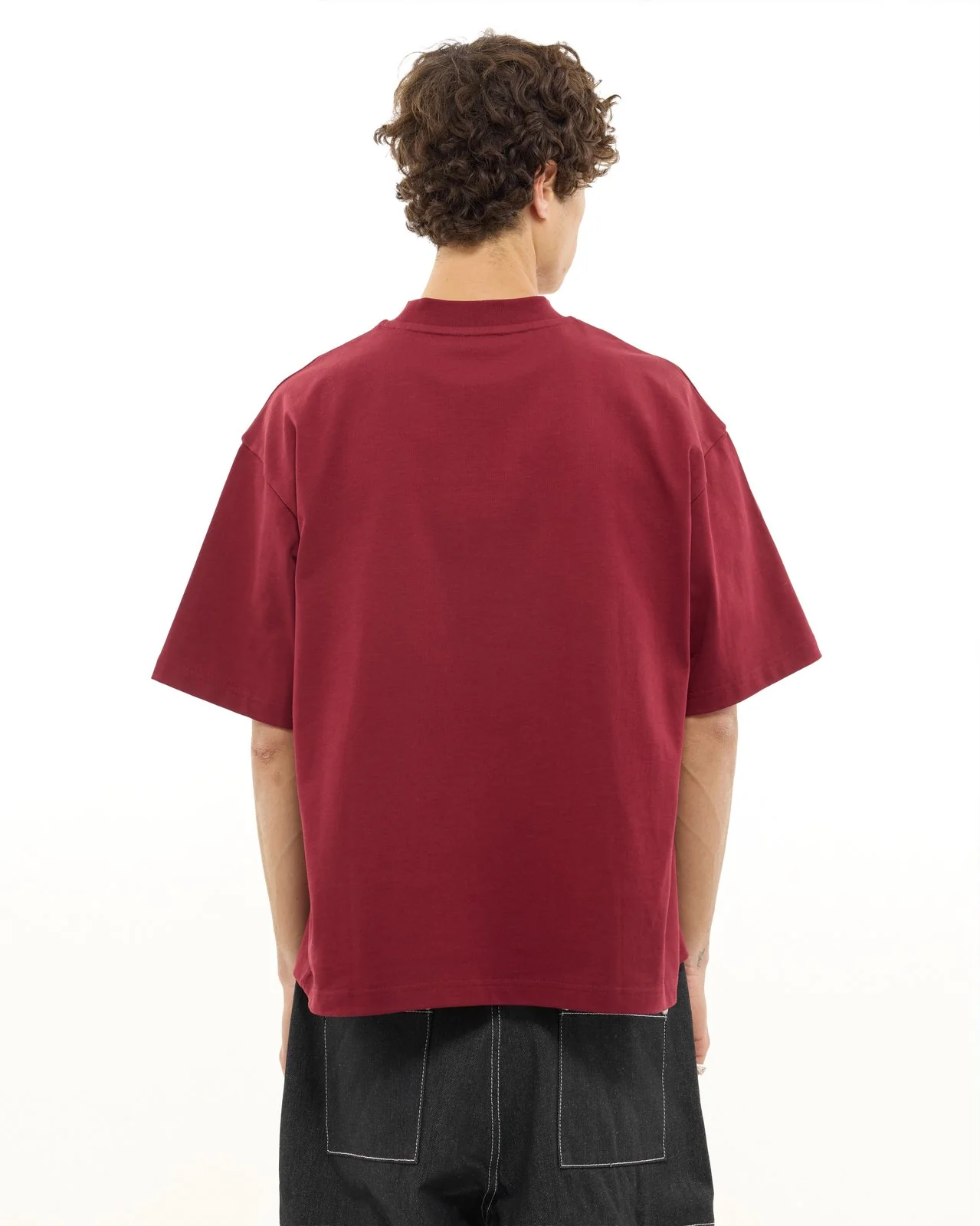 SIGNATURE BLANK T-SHIRT - BURGUNDY - Image 4
