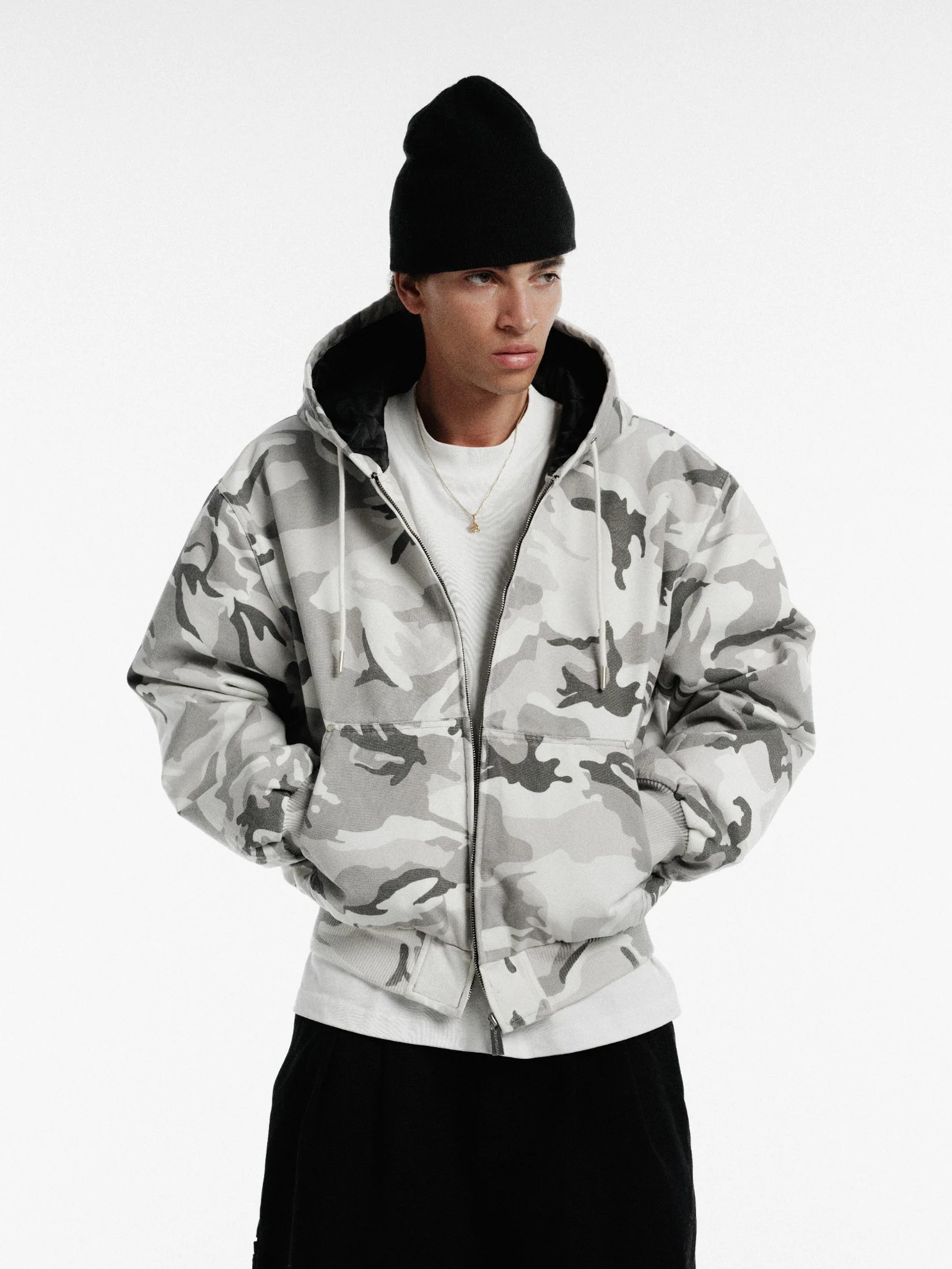 WORKWEAR HOODIE - SNOW CAMO - Image 3