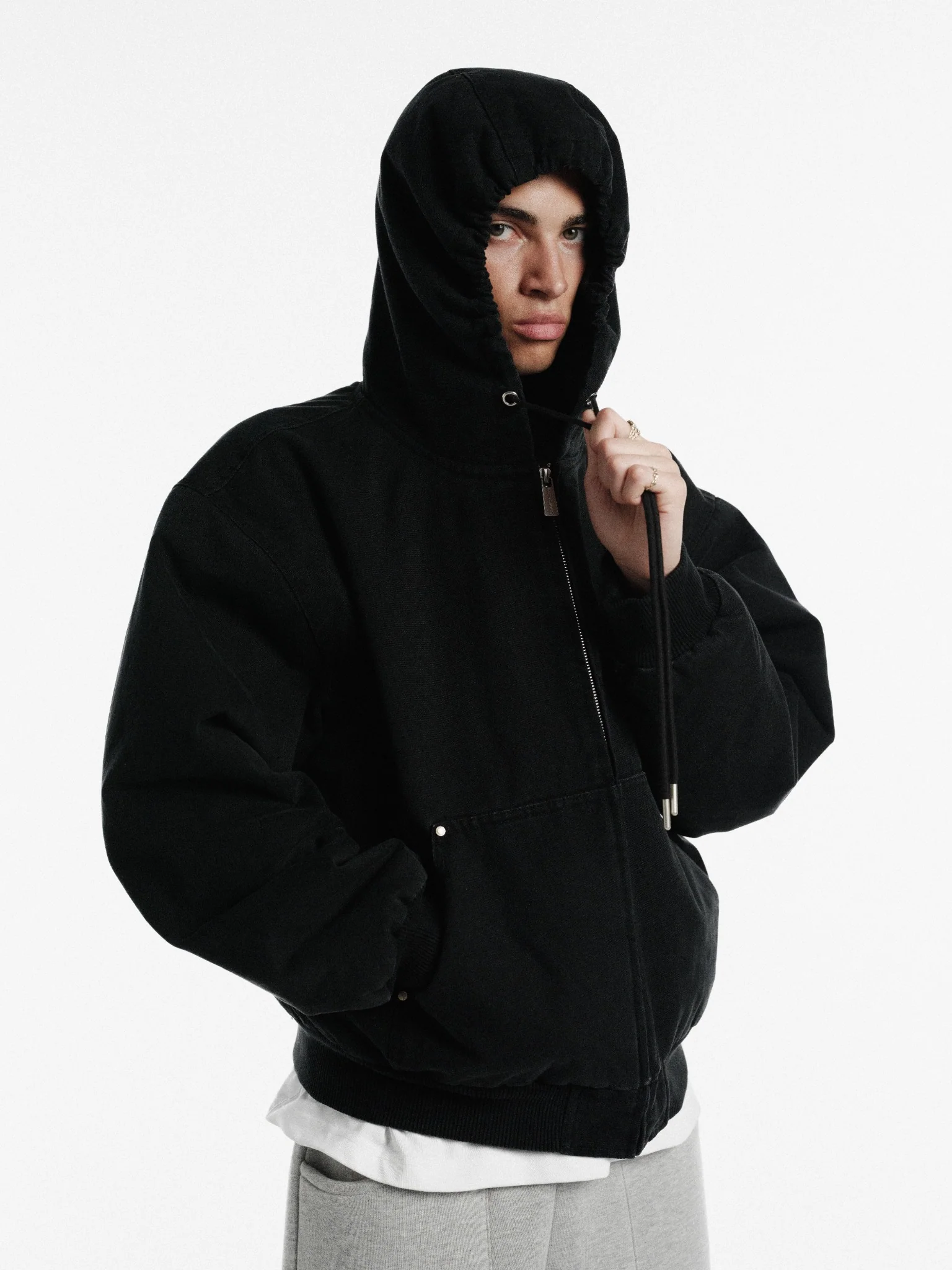 WORKWEAR HOODIE - WASHED BLACK - Image 4